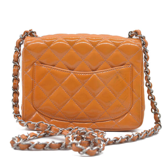 $5200 Chanel Mini Square Flap Bag Orange 2013 - Picture 15 of 15